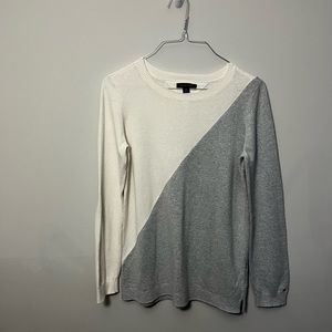 Tommy Hilfiger White and Grey/Silver Sweater